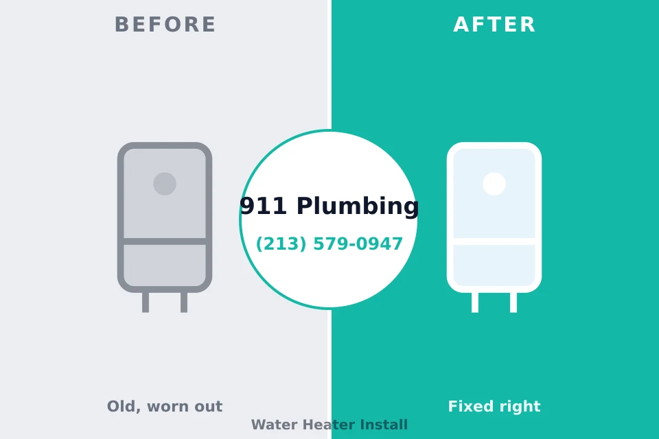 Before and after: plumbing repair Pamplico, SC